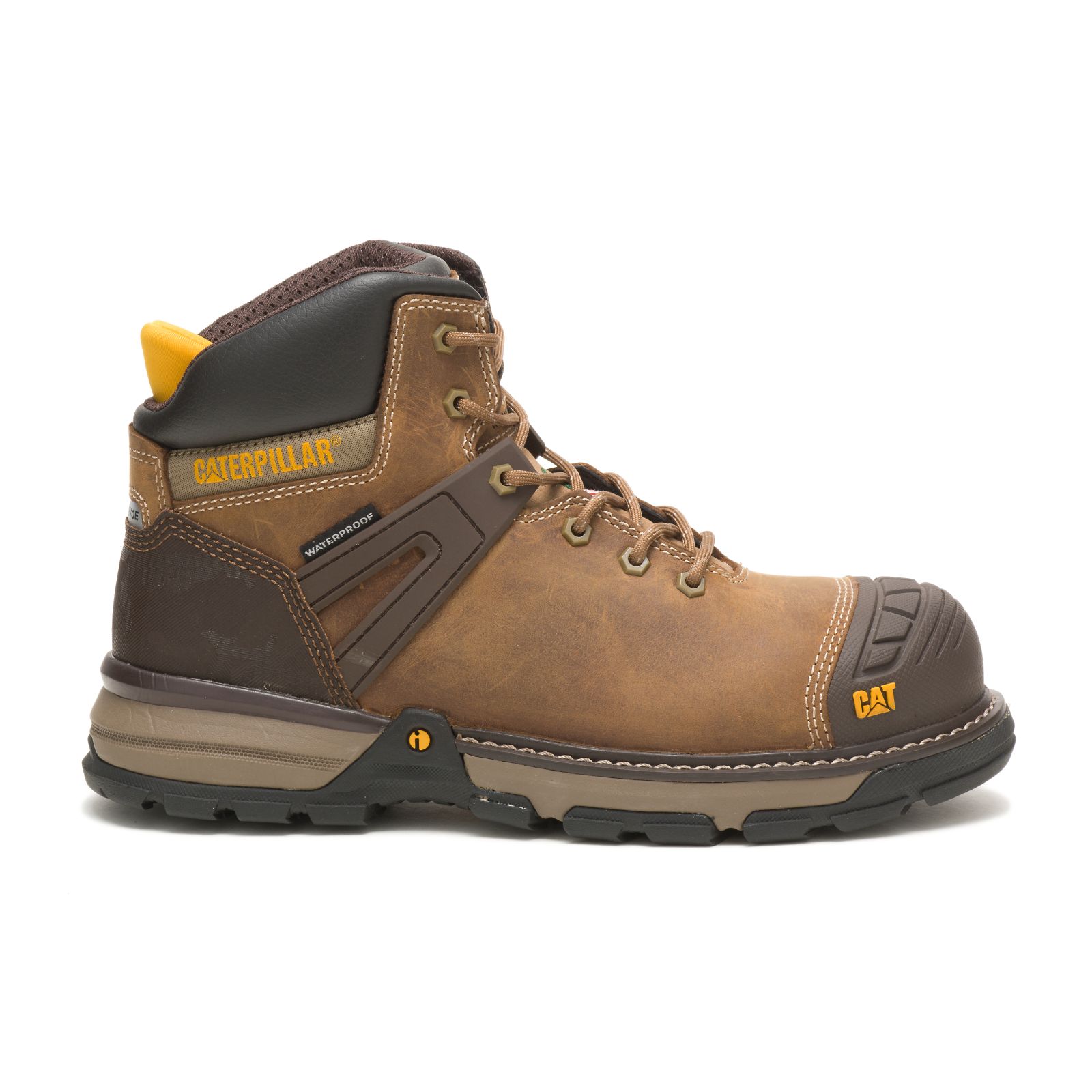 Caterpillar Excavator Superlite Waterproof Nano Toe Csa - Mens Work Boots - Brown - NZ (420YPLIUN)